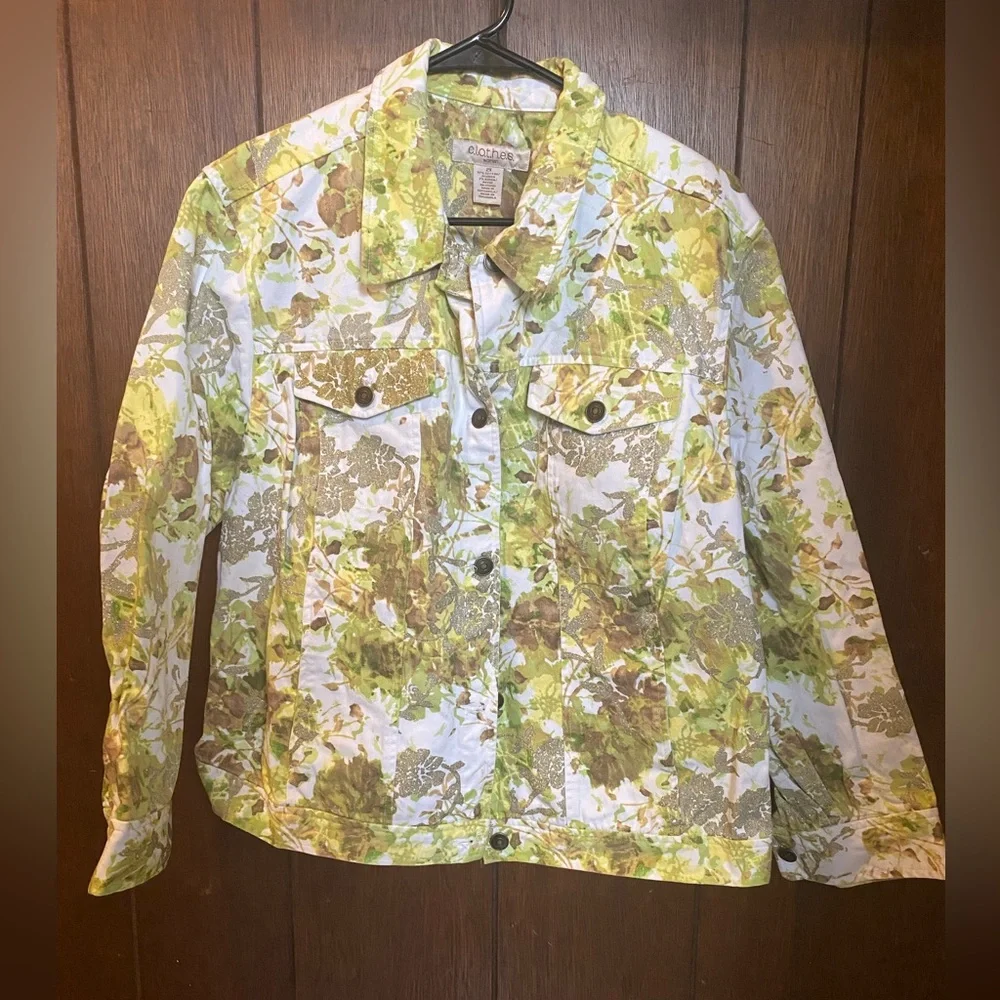 Floral Jean Jacket - Picture 1 of 2